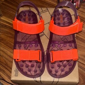 Melissa Woman’s Purple And Orange Sandals.